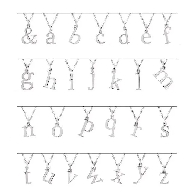 14K Yellow Gold Lowercase Initial N Pendant TreasureFineJewelers Necklaces