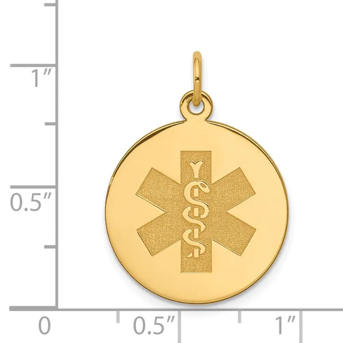 14k Yellow Gold Nonenameled Medical Jewelry Pendant TreasureFineJewelers PreStyled Sets