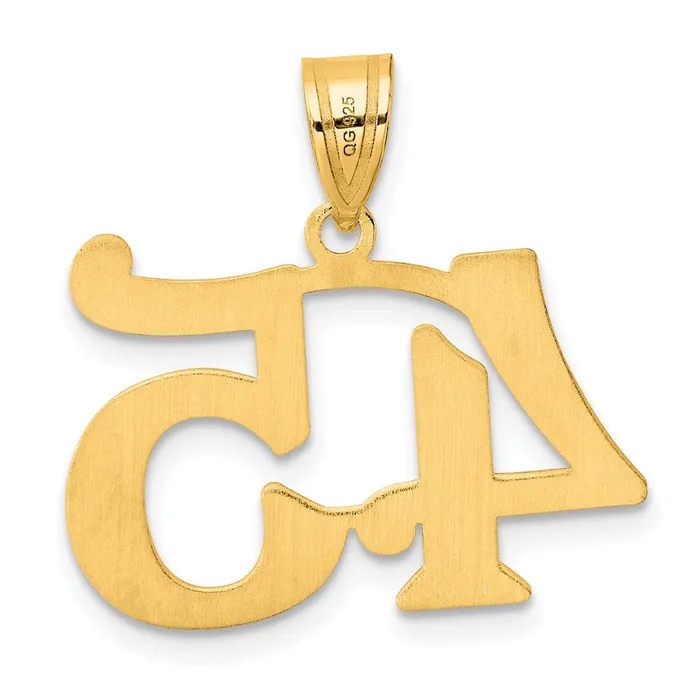 14k Yellow Gold Polished Number 45 Pendant TreasureFineJewelers PreStyled Sets