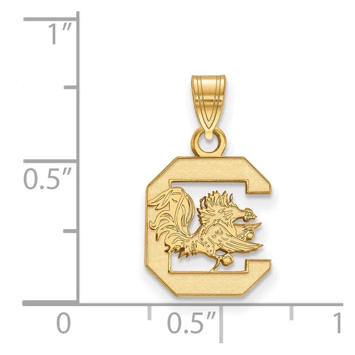 14K Yellow Gold University of South Carolina Small Pendant TreasureFineJewelers Necklaces