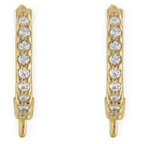 Alexa Leigh Mini Crystal Huggie Hoop Earrings with Crystal Charms Alexa Leigh Earrings