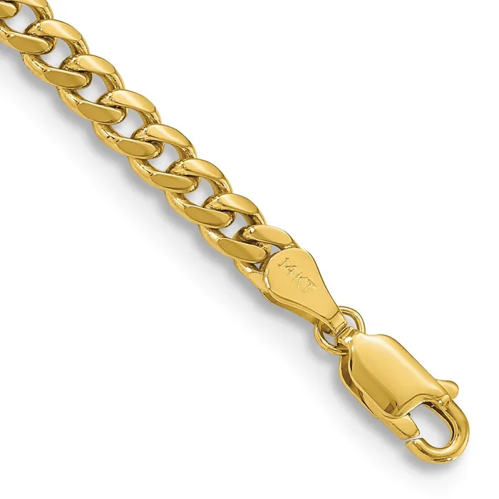Bracelets 14K 7 inch 425mm Solid Miami Cuban Link with Lobster Clasp Bracelet TreasureFineJewelers Bracelets 14K 7 inch 425mm Solid Miami Cuban Link with Lobster Clasp Bracelet TreasureFineJewelers
