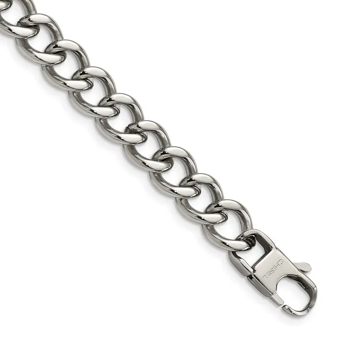 Bracelets Chisel Stainless Steel Polished 85 inch Curb Bracelet TreasureFineJewelers Bracelets Chisel Stainless Steel Polished 85 inch Curb Bracelet TreasureFineJewelers