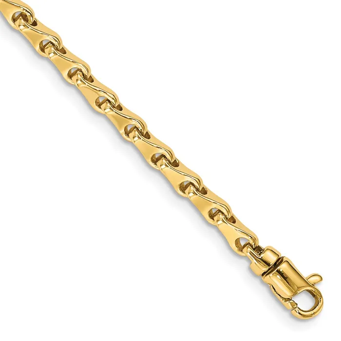 Bracelets TreasureFineJewelers 14K 825 inch 34mm Hand Polished Fancy Link with Lobster Clasp Bracelet Bracelets TreasureFineJewelers 14K 825 inch 34mm Hand Polished Fancy Link with Lobster Clasp Bracelet
