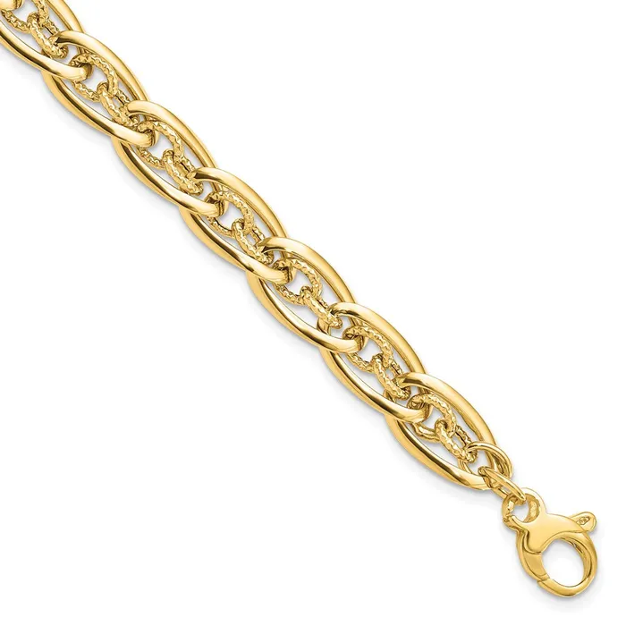 Bracelets TreasureFineJewelers 14K Polished Fancy Link Bracelet