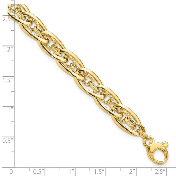 Bracelets TreasureFineJewelers 14K Polished Fancy Link Bracelet