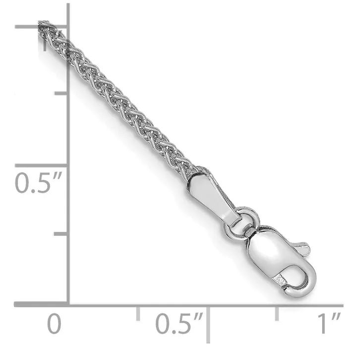 Bracelets TreasureFineJewelers 14K White Gold 8 inch 17mm Spiga with Lobster Clasp Bracelet