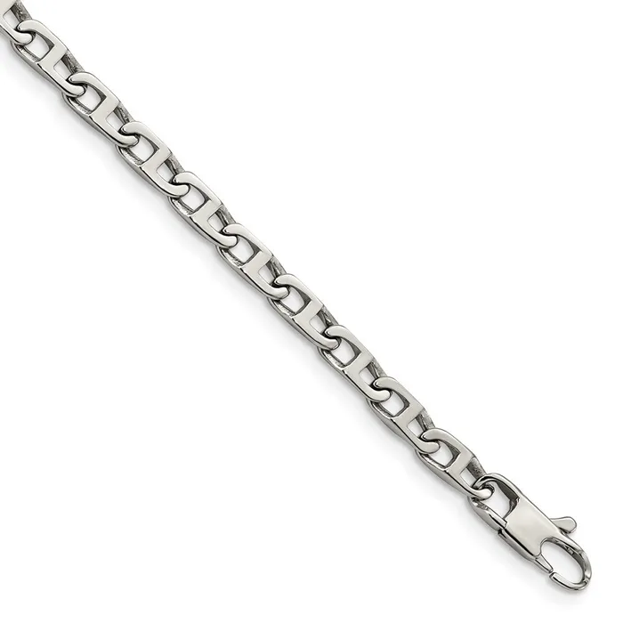 Bracelets TreasureFineJewelers Chisel Stainless Steel Polished 775 inch Oval Link Bracelet Bracelets TreasureFineJewelers Chisel Stainless Steel Polished 775 inch Oval Link Bracelet