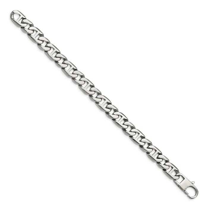 Bracelets TreasureFineJewelers Chisel Stainless Steel Polished 825 inch Link Bracelet