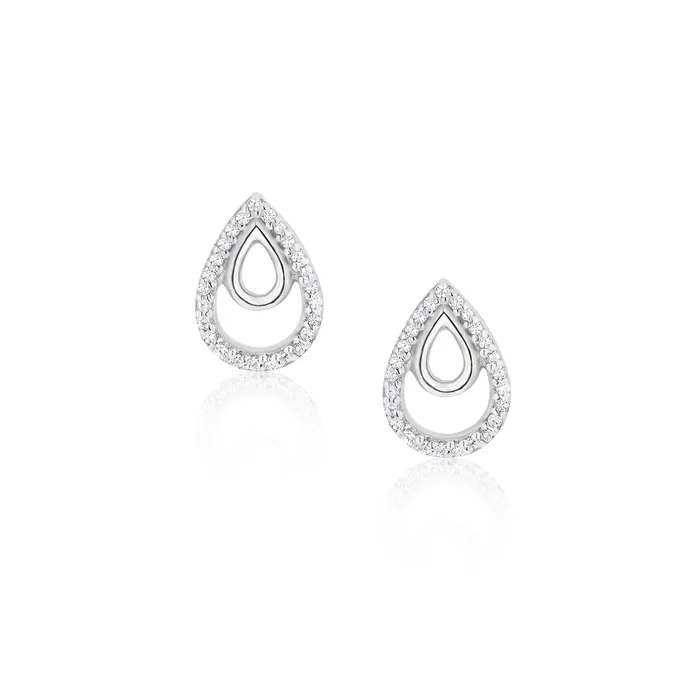 Brizo Tear Drop Sterling Silver Earrings Ema Jewels Earrings
