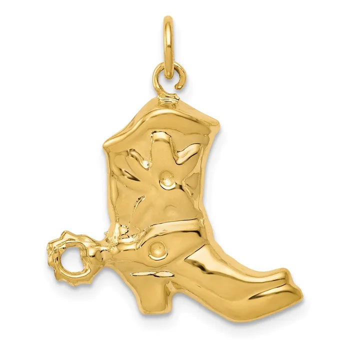 Charm Necklaces 14k Boot Charm TreasureFineJewelers