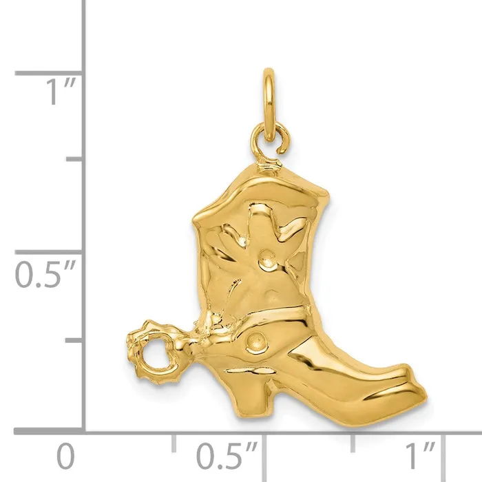 Charm Necklaces 14k Boot Charm TreasureFineJewelers