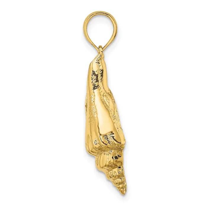 Charm Necklaces 14K Polished Elongated Shell Charm TreasureFineJewelers