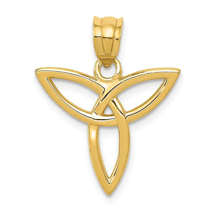 Charm Necklaces 14k Trinity Symbol Charm TreasureFineJewelers