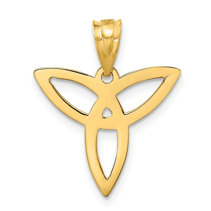 Charm Necklaces 14k Trinity Symbol Charm TreasureFineJewelers