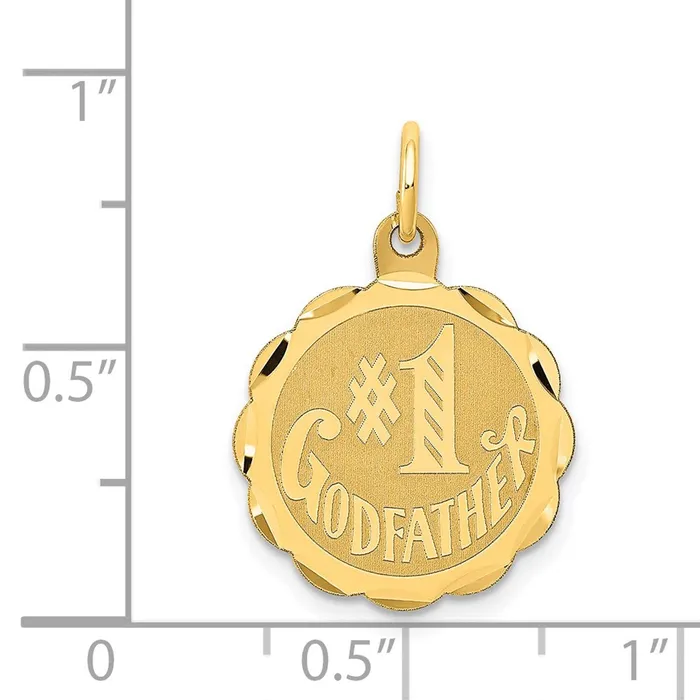 Charm Necklaces 14k Yellow Gold 1 GODFATHER Charm TreasureFineJewelers