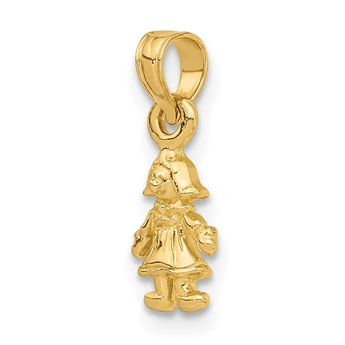 Charm Necklaces TreasureFineJewelers 14K 3D MINI DOLL Charm