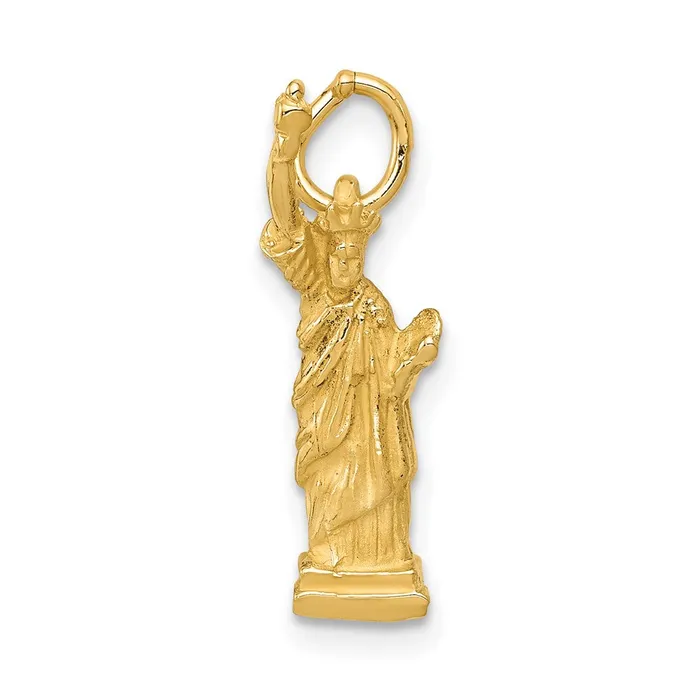Charm Necklaces TreasureFineJewelers 14k 3D Statue Of Liberty Charm