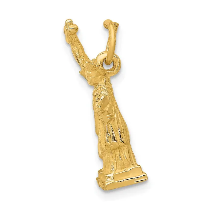 Charm Necklaces TreasureFineJewelers 14k 3D Statue Of Liberty Charm