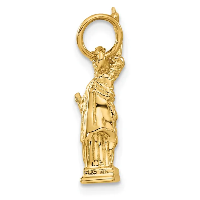 Charm Necklaces TreasureFineJewelers 14k 3D Statue Of Liberty Charm