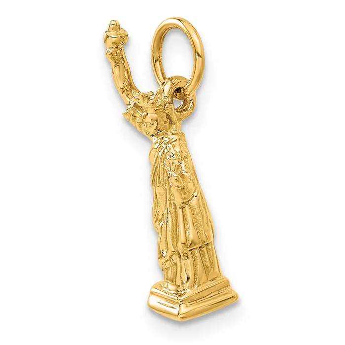 Charm Necklaces TreasureFineJewelers 14k 3D Statue Of Liberty Charm