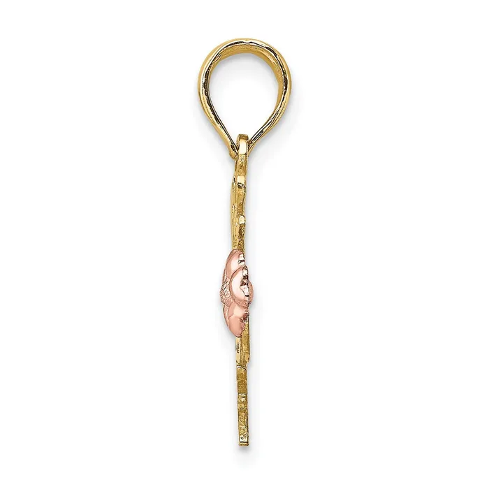 Charm Necklaces TreasureFineJewelers 14k TwoTone SOMEONE SPECIAL w Flower Charm