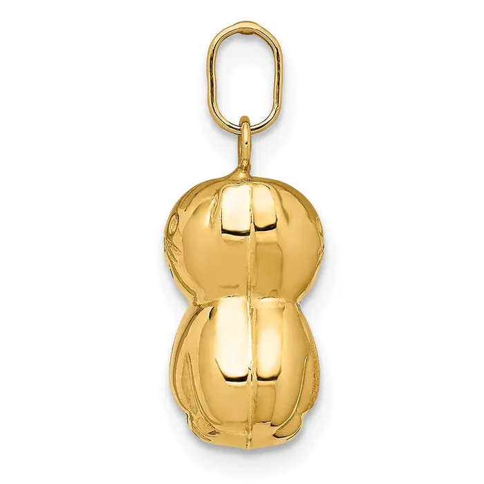 Charm Necklaces TreasureFineJewelers 14k Yellow Gold Satin Polished 3D Cat Charm