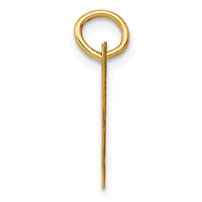 Charm Necklaces TreasureFineJewelers 14k Yellow Gold Small Fancy Script Letter H Initial Charm