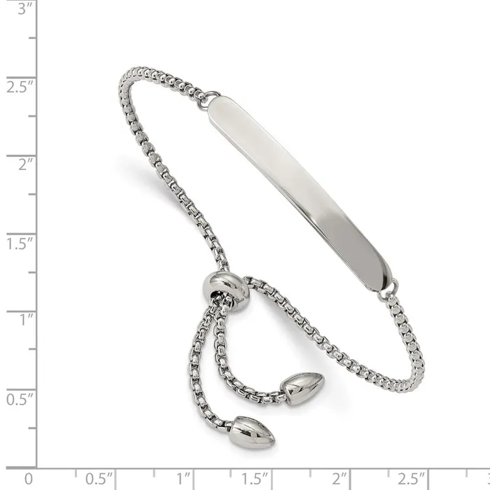 Chisel Stainless Steel Polished Adjustable ID Bracelet TreasureFineJewelers Bracelets