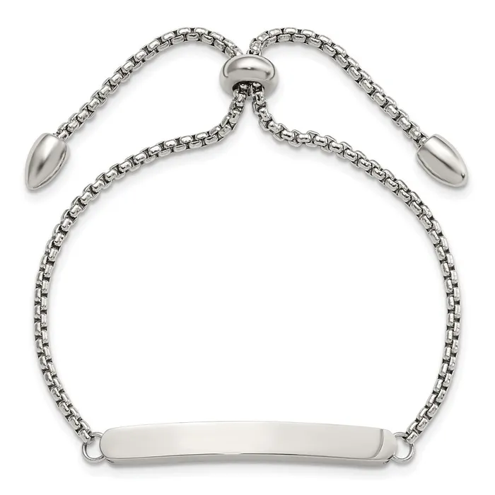 Chisel Stainless Steel Polished Adjustable ID Bracelet TreasureFineJewelers Bracelets