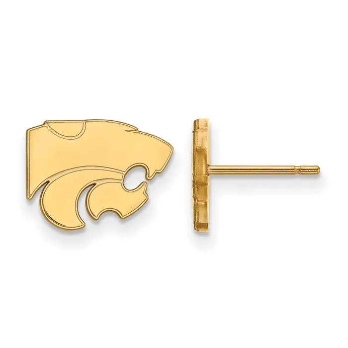 Earrings TreasureFineJewelers 14K Yellow Gold Kansas State University XS Post Earrings