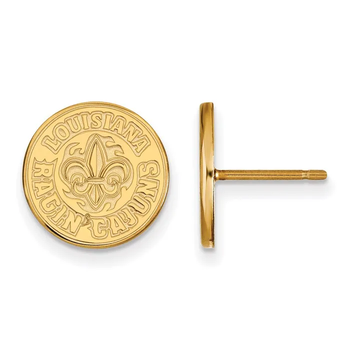 Earrings TreasureFineJewelers Sterling Silver Goldplated University of Louisiana at Lafayette Small Post Earrings Earrings TreasureFineJewelers Sterling Silver Goldplated University of Louisiana at Lafayette Small Post Earrings