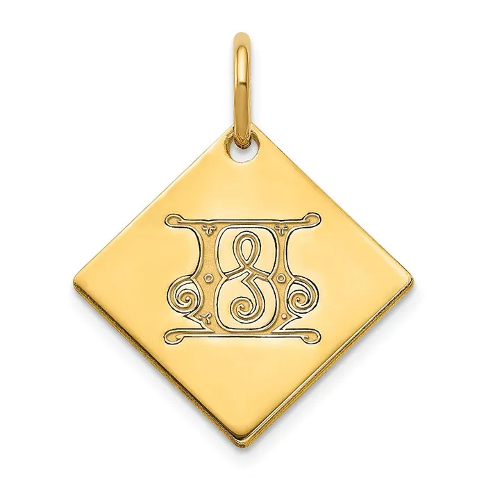 Earrings TreasureFineJewelers Sterling Silver Polished Gold Plated Gold Letter U Initial Charm Earrings TreasureFineJewelers Sterling Silver Polished Gold Plated Gold Letter U Initial Charm