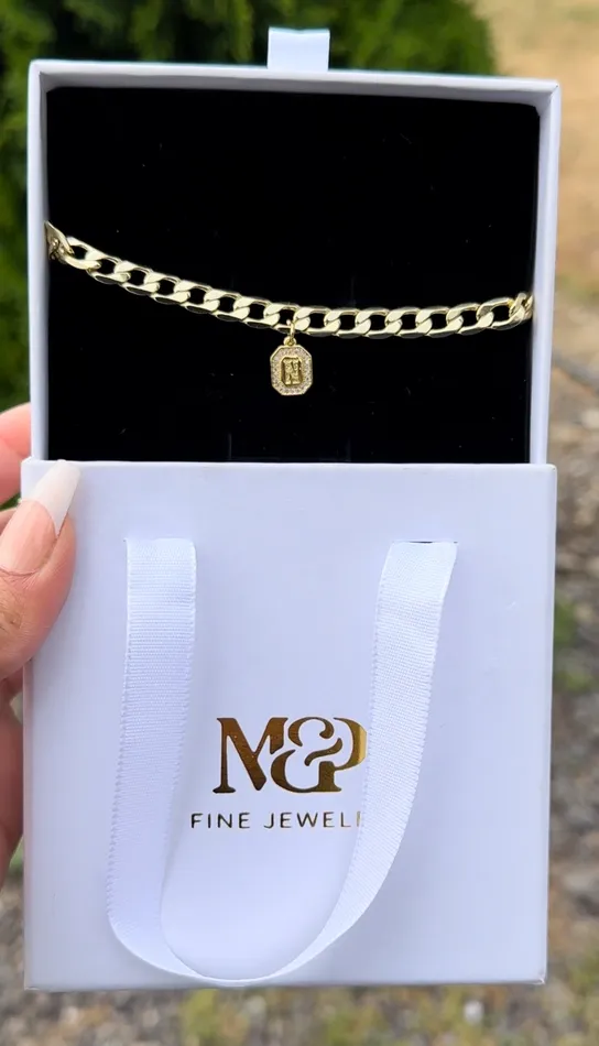 MP Jewelry Bracelets Initial Cuban Bracelet 1 pcs