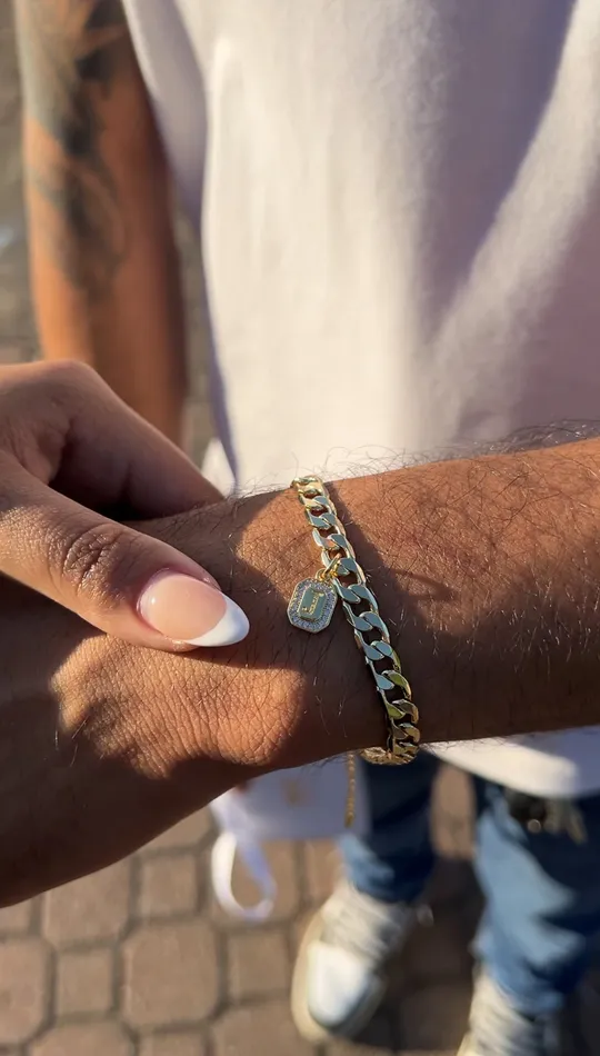 MP Jewelry Bracelets Initial Cuban Bracelet 1 pcs MP Jewelry Bracelets Initial Cuban Bracelet 1 pcs