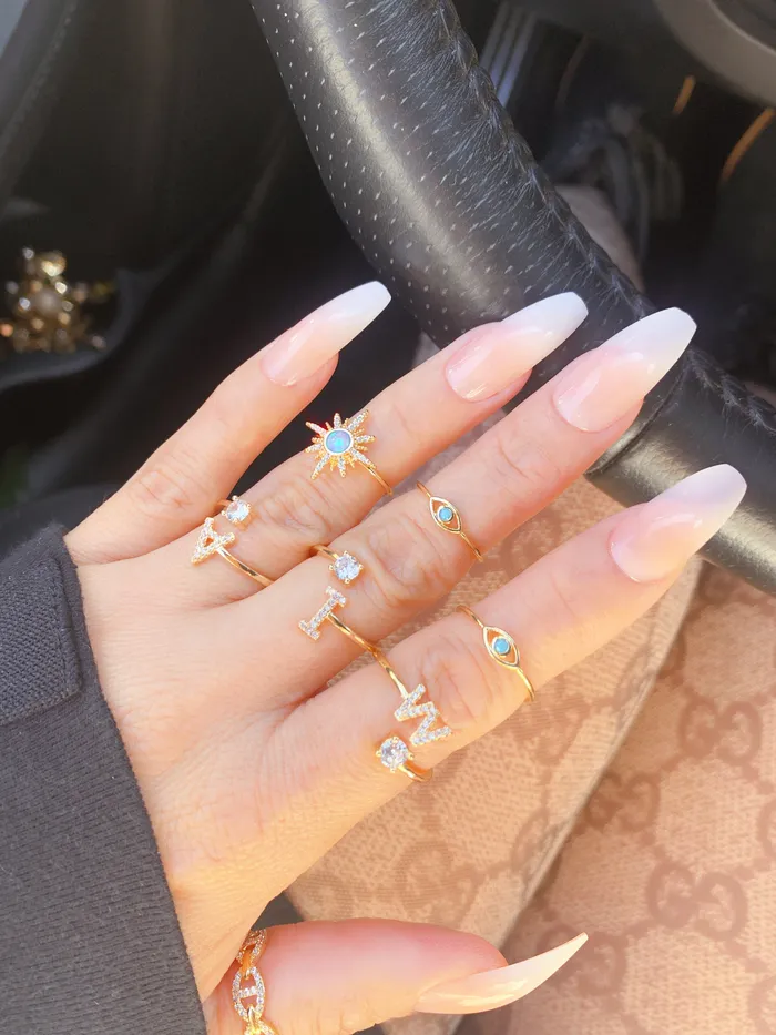 MP Jewelry Rings 14K Gold Plated Initial Ring