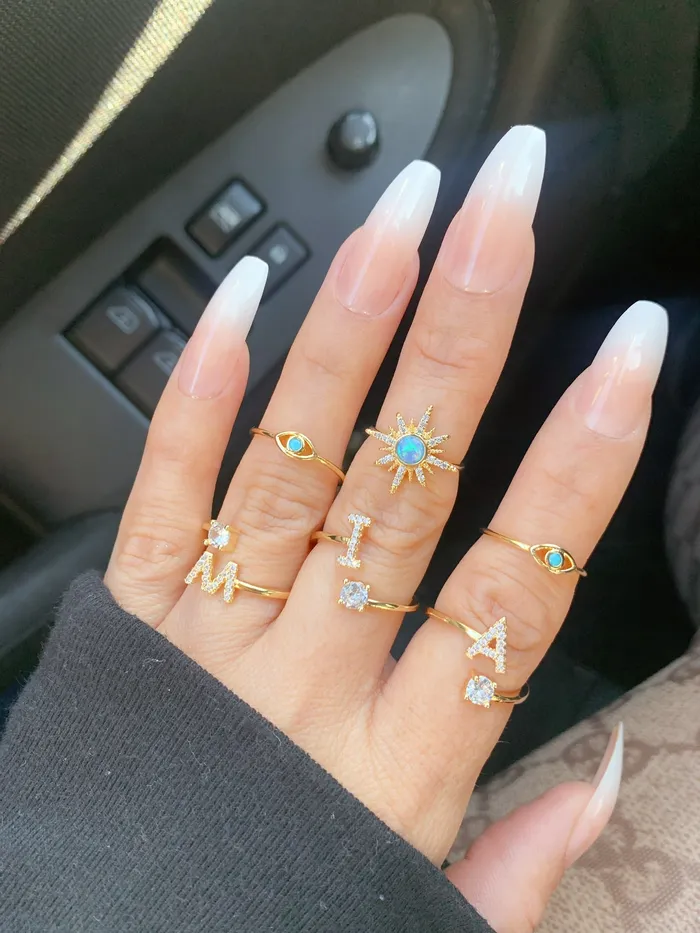 MP Jewelry Rings 14K Gold Plated Initial Ring