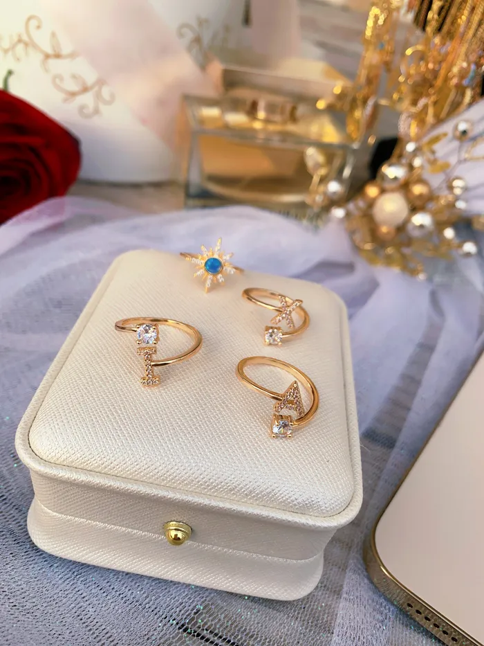 MP Jewelry Rings 14K Gold Plated Initial Ring