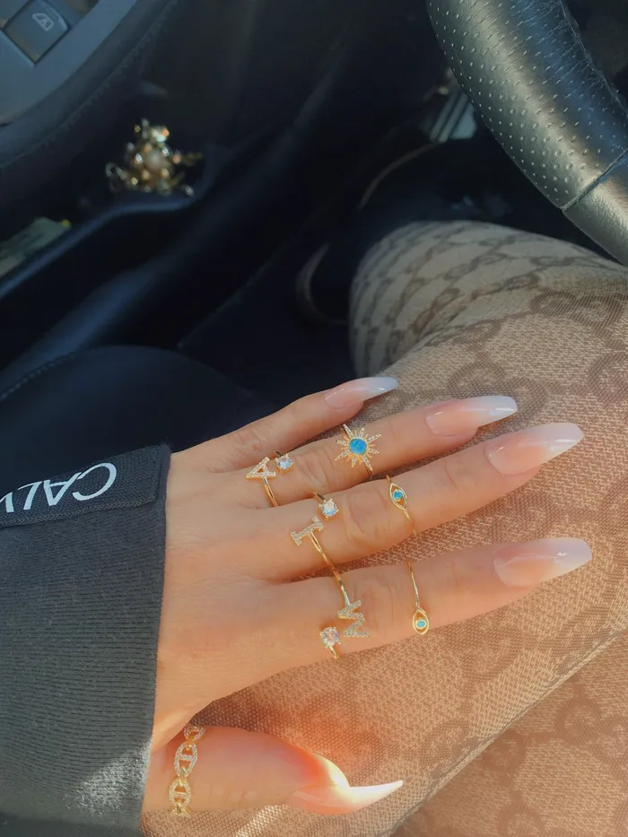 MP Jewelry Rings 14K Gold Plated Initial Ring