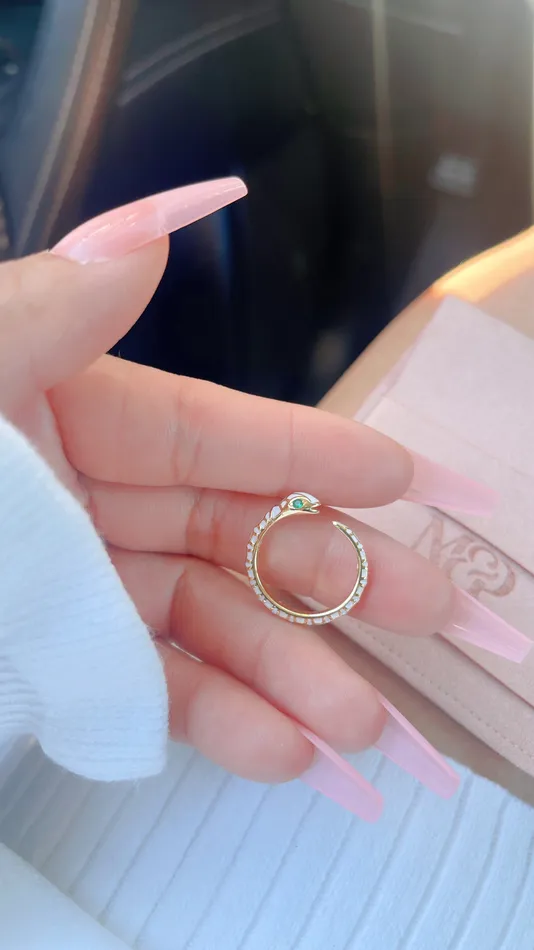 MP Jewelry Rings White Minimalistic Snake Ring