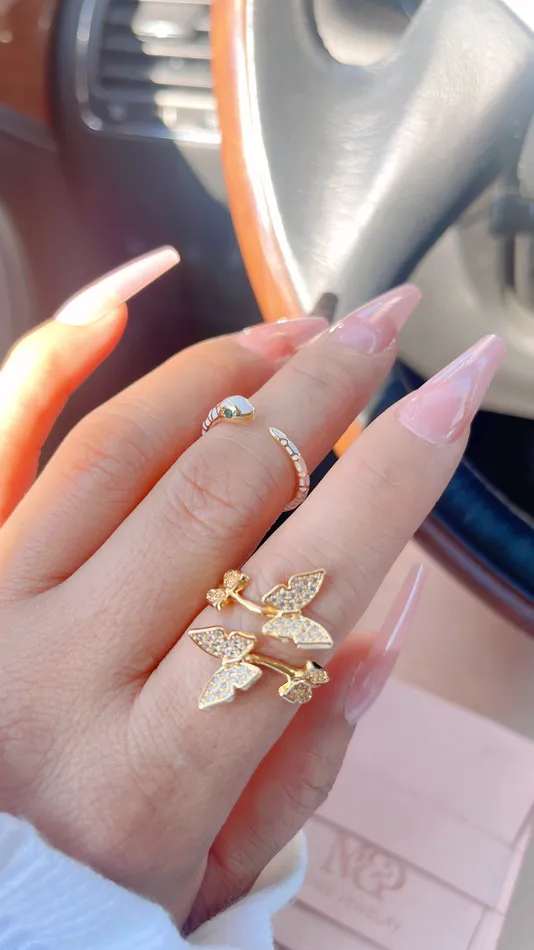 MP Jewelry Rings White Minimalistic Snake Ring