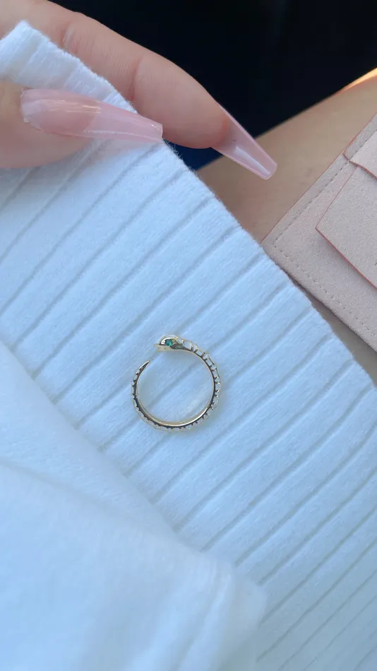 MP Jewelry Rings White Minimalistic Snake Ring