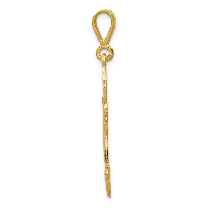 Necklaces 14k Fleur de Lis Cross Pendant TreasureFineJewelers
