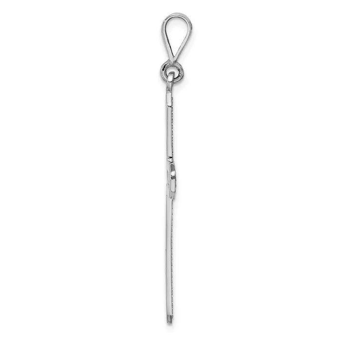 Necklaces 14k White Gold Cross Pendant TreasureFineJewelers