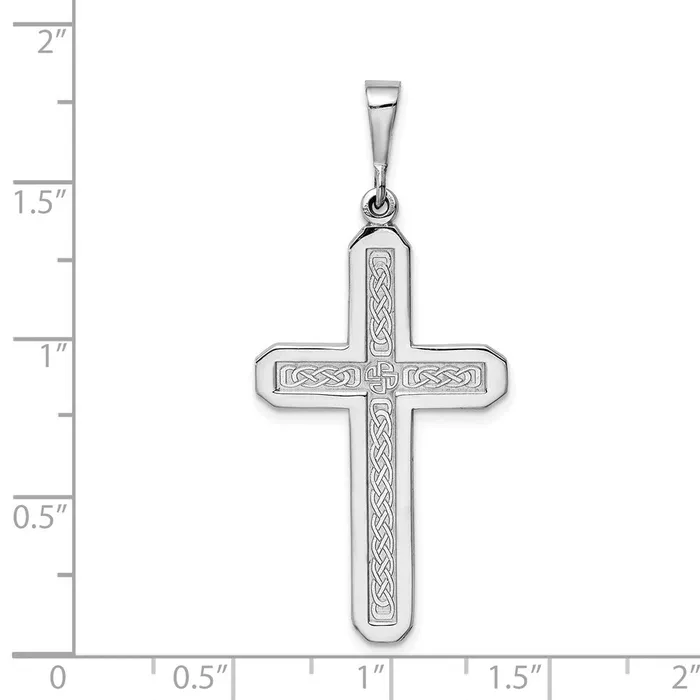 Necklaces 14k White Gold Cross Pendant TreasureFineJewelers