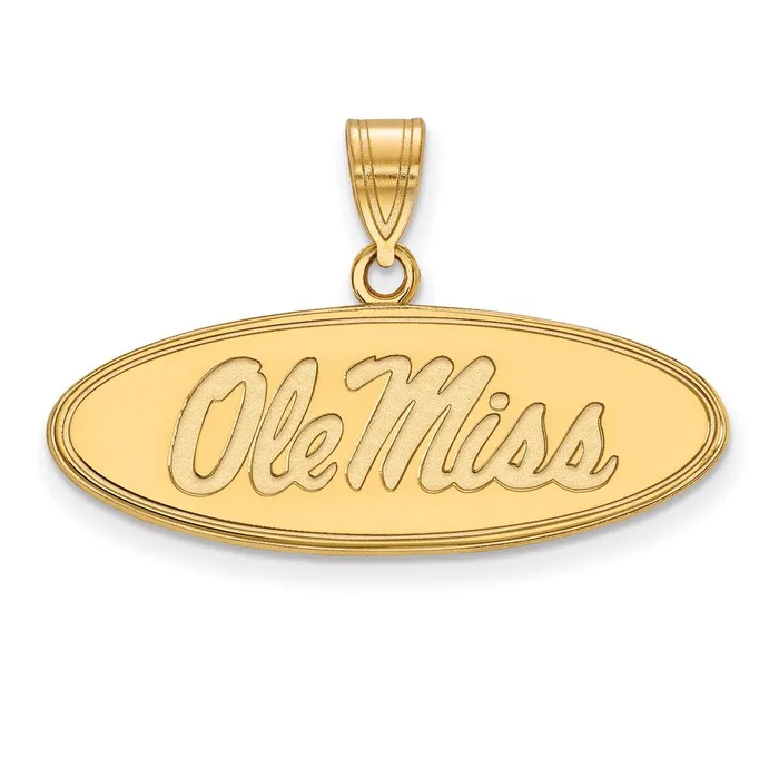 Necklaces 14K Yellow Gold University of Mississippi Medium Pendant TreasureFineJewelers Necklaces 14K Yellow Gold University of Mississippi Medium Pendant TreasureFineJewelers