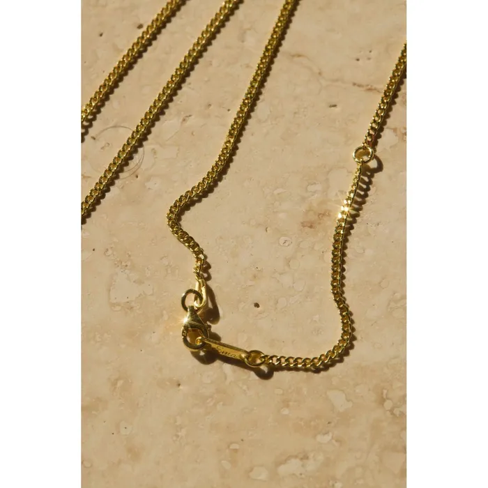 Necklaces Ema Jewels I Initial Cursive Engraved Pendant Necklace 14K 925 Gold Vermeil