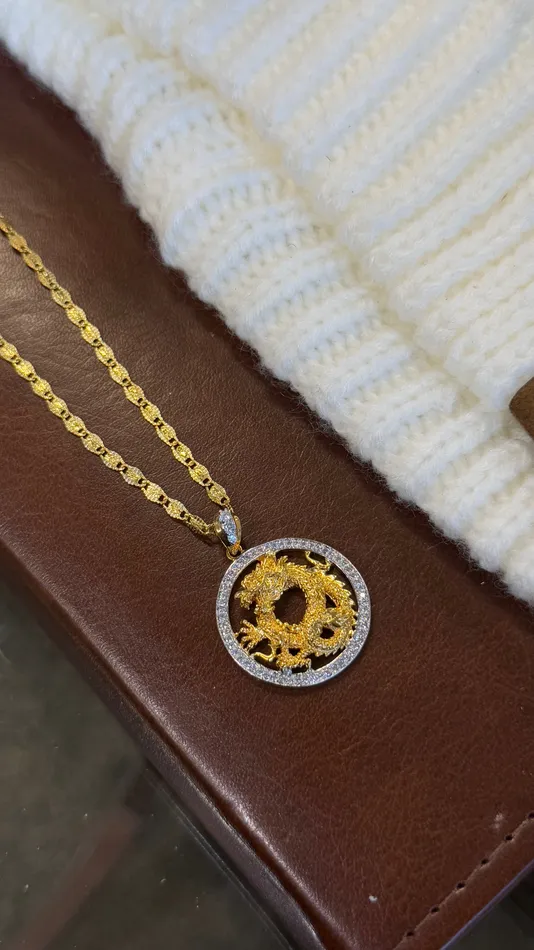 Necklaces MP Jewelry Dragon Coin Necklace