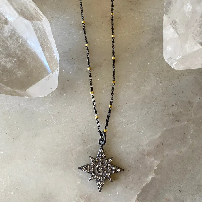 Necklaces Night Sky Starburst Necklace Robindira Unsworth