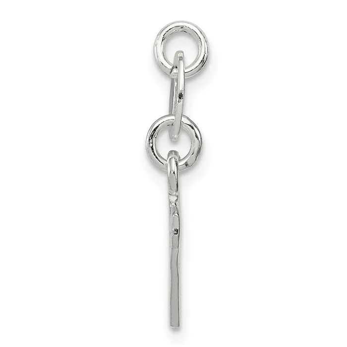 Necklaces Sterling Silver Letter V Initial Charm TreasureFineJewelers